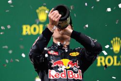 Podio: tercer lugar Max Verstappen, Red Bull Racing