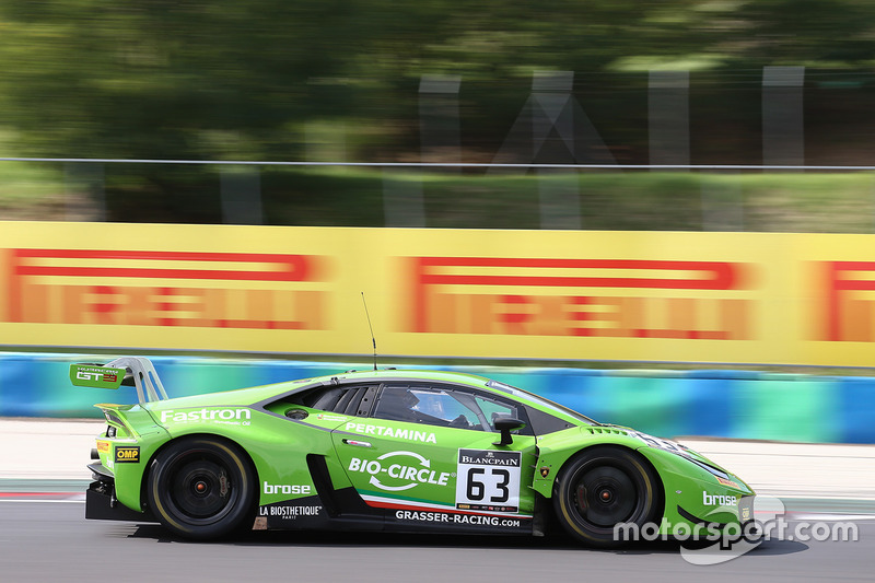 #63 GRT Grasser Racing Team Lamborghini Huracan GT3: Christian Engelhart, Mirko Bortolotti