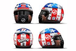 Casque de Romain Grosjean en hommage à Nicky Hayden