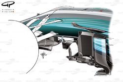 Mercedes W08 new turning vane, Monaco GP