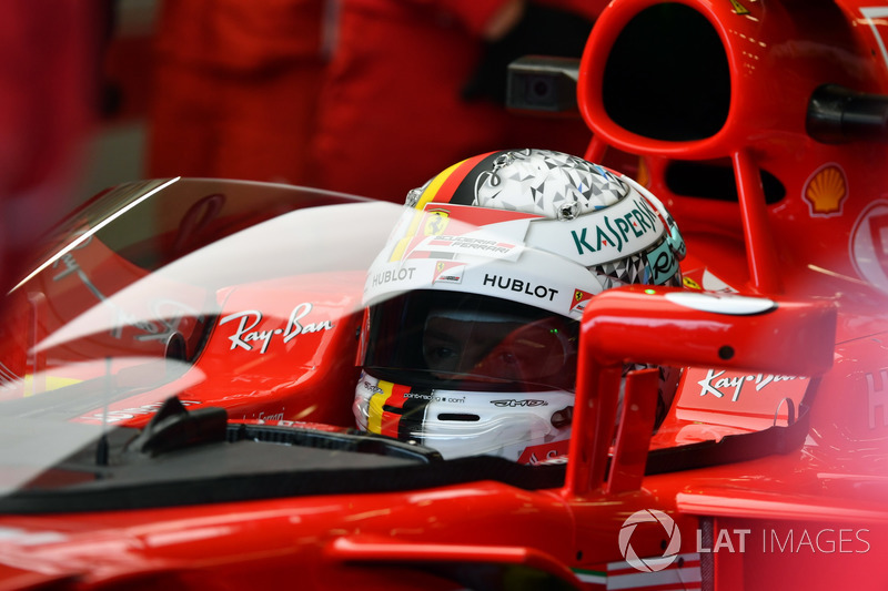 Sebastian Vettel, Ferrari SF70H, cockpit shield