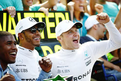 Race winner Lewis Hamilton, Mercedes AMG F1, second place Valtteri Bottas, Mercedes AMG F1