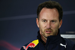 Cyril Abiteboul, Directeur Général Renault Sport, Eric Boullier, Directeur de la Compétition McLaren, Gene Haas, Fondateur et Président de Haas F1, Maurizio Arrivabene, Ferrari, Team Principal, Toto Wolff, Directeur Exécutif Mercedes GP et Christian Horner, Team Principal Red Bull Racing lors de la conférence de presse