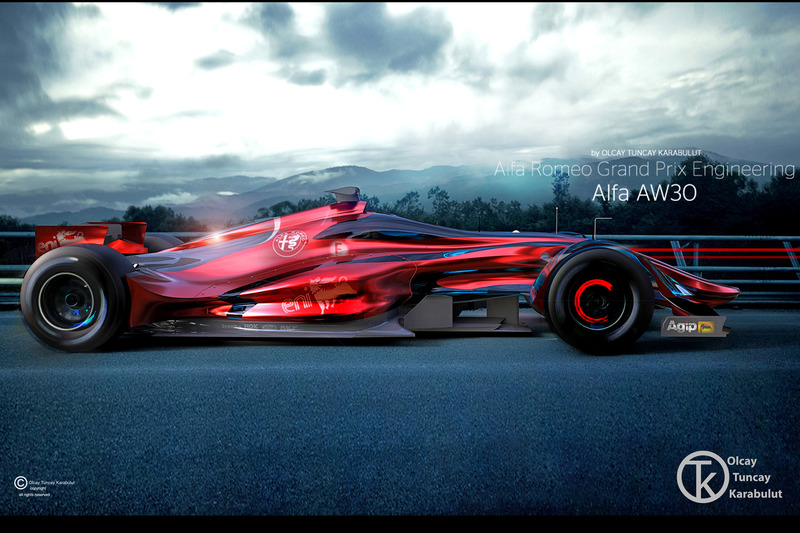 Conceito da Alfa Romeo para a F1, por Olcay Tuncay Karabulut