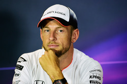 Jenson Button, McLaren in the FIA Press Conference