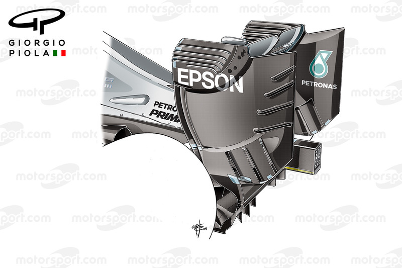 Mercedes F1 W07: Heckflügel