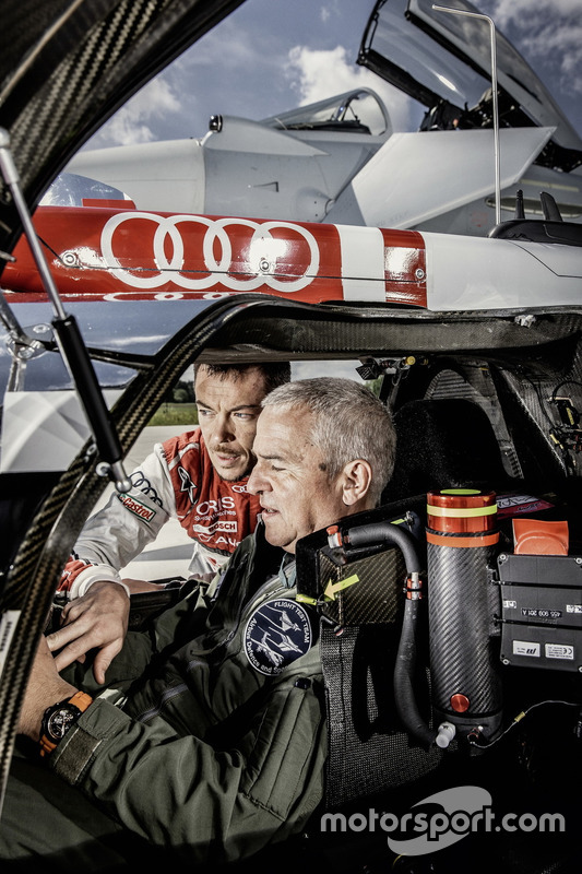 Test pilot Geri Krähenbühl with Andre Lotterer, Audi Sport Team Joest