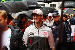 Romain Grosjean, Haas F1 Team lors de la parade des pilotes