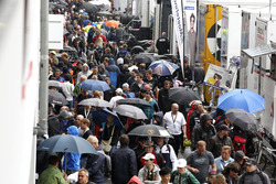 Spectators in the paddock