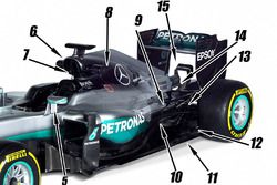 Mercedes AMG F1 W07 detail