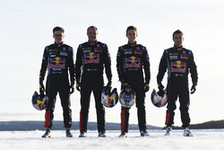 Sébastien Loeb, Kevin Hansen, Timmy Hansen en Davy Jeanney