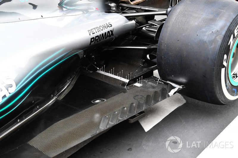 Mercedes-AMG F1 W09 EQ Power detalle del piso trasero