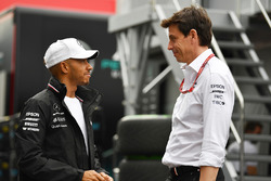 Lewis Hamilton, Mercedes-AMG F1 and Toto Wolff, Mercedes AMG F1 Director of Motorsport