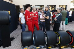 Roberto Boccafogli, Pirelli Head of F1 Communications, Maurizio Arrivabene, Team Principal, Ferrari,