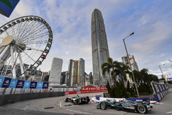 Daniel Abt, Audi Sport ABT Schaeffler, leads Mitch Evans, Jaguar Racing