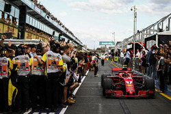 Kimi Raikkonen, Ferrari SF71H in parc ferme