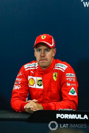 Sebastian Vettel, Ferrari en la conferencia de prensa