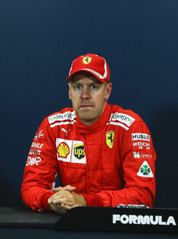 Sebastian Vettel, Ferrari en la conferencia de prensa