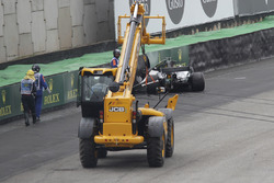Wagen van Lewis Hamilton, Mercedes-Benz F1 W08 na crash