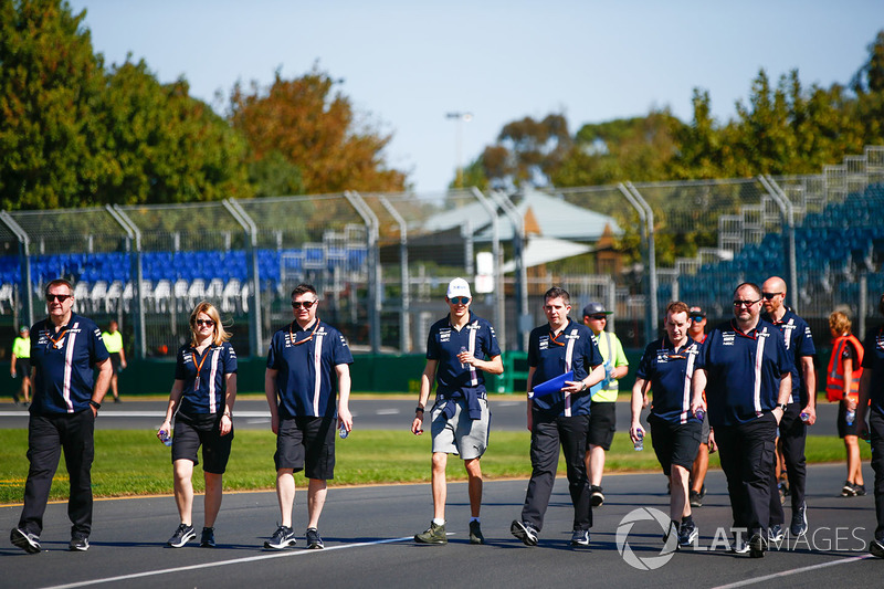 Track walk with Esteban Ocon, Force India