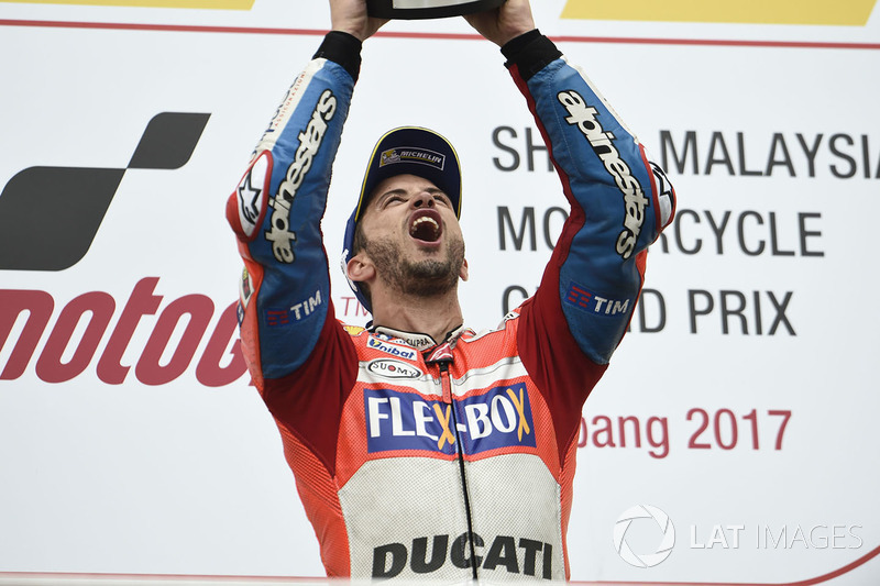 Podio: il vincitore della gara Andrea Dovizioso, Ducati Team