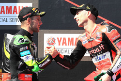Podium: ganador, Marco Melandri, Aruba.it Racing-Ducati SBK Team, segundo, Jonathan Rea, Kawasaki Racing