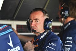 Paddy Lowe, Williams Shareholder and Technical Director on the Williams pit wall gantry