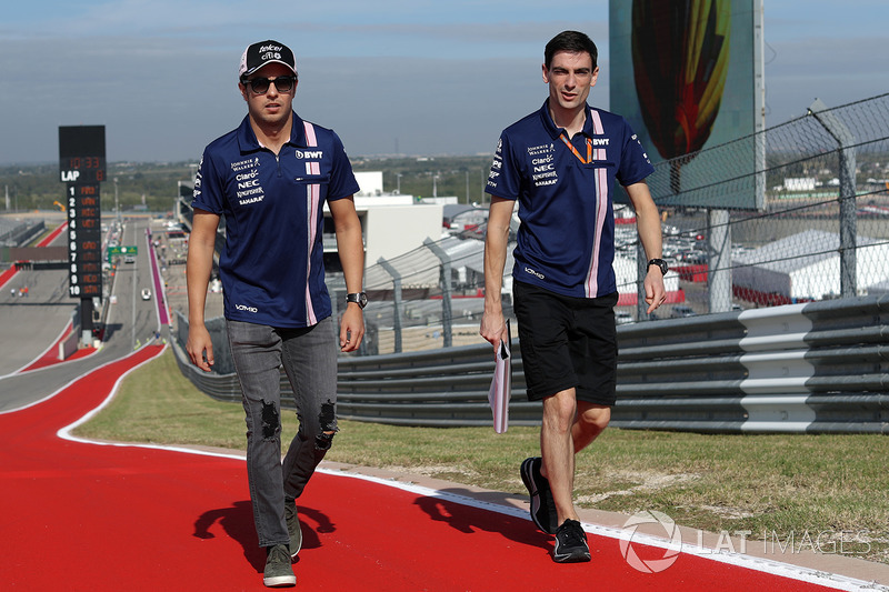 Sergio Perez, Sahara Force India walks the track