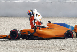 Sortie de piste de Fernando Alonso, McLaren MCL33