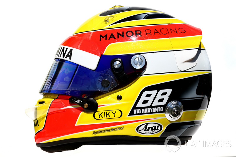 Il casco di Rio Haryanto, Manor Racing