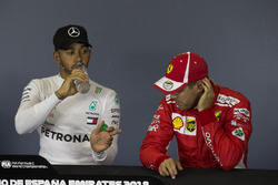 Lewis Hamilton, Mercedes-AMG F1 and Sebastian Vettel, Ferrari in the Press Conference