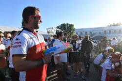 Sauber lors de la course de radeaux