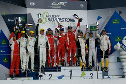 Podium LMGTE Am : Francois Perrodo, Emmanuel Collard, Rui Aguas, AF Corse, Paul Dalla Lana, Pedro Lamy, Mathias Lauda, Aston Martin Racing, Paolo Ruberti, Yutaka Yamagishi, Pierre Ragues, Larbre Competition