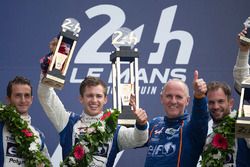 LMP2 podium: class winners #36 Signatech Alpine A460: Gustavo Menezes, Nicolas Lapierre, Stéphane Richelmi with team owner Philippe Sinault