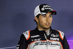 Sergio Pérez, Sahara Force India F1 en la Conferencia de prensa FIA