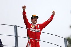 Podium: Sebastian Vettel, Scuderia Ferrari