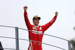 Podium: Sebastian Vettel, Scuderia Ferrari