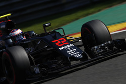 Jenson Button, McLaren on track.