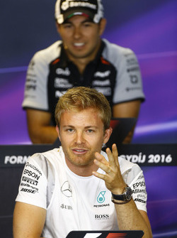 Nico Rosberg, Mercedes AMG F1 in the press conference