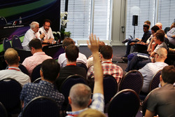 Charlie Whiting, FIA Delegate and Matteo Bonciani, FIA Media Delegate at a FIA Press Conference