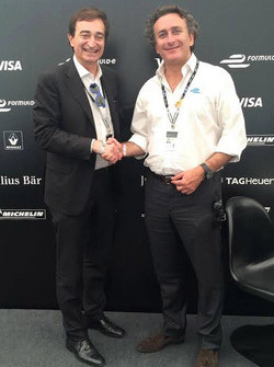Alejandro Agag, Formula E CEO, and Marco Borradori, Lugano Mayor