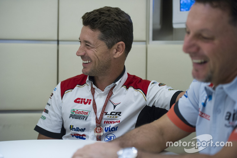 Lucio Cecchinello, Team LCR Honda director del equipo y Fausto Gresini, Aprilia Gresini Racing Team