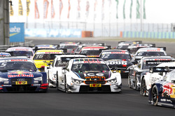 Partenza: Tom Blomqvist BMW Team RBM, BMW M4 DTM e Mattias Ekström Audi Sport Team Abt Sportsline, A