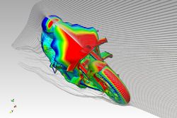 Ducati Team, CFD-Illustration der Winglets