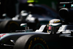 Lewis Hamilton, Mercedes AMG F1 W07 Hybrid and Nico Rosberg, Mercedes AMG F1 W07 Hybrid on the grid