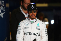 Polesitter Lewis Hamilton, Mercedes AMG F1 Team in parc ferme