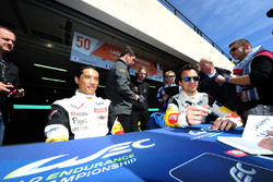#50 Larbre Competition Corvette C7.R: Paolo Ruberti, Yutaka Yamagishi, Pierre Ragues firmano autogra