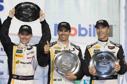 Overall podium: third place Joao Barbosa, Christian Fittipaldi, Filipe Albuquerque, Action Express