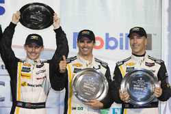 Overall podium: third place Joao Barbosa, Christian Fittipaldi, Filipe Albuquerque, Action Express