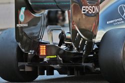 Mercedes AMG F1 W07 Hybrid rear wing, rear diffuser and exhaust detail